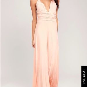 Blush pink multiple way dress